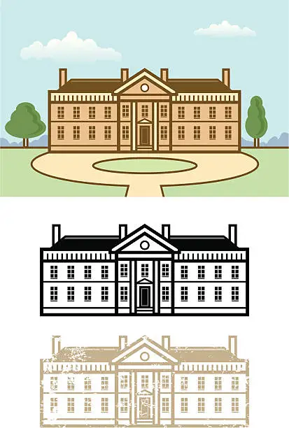Vector illustration of Country house