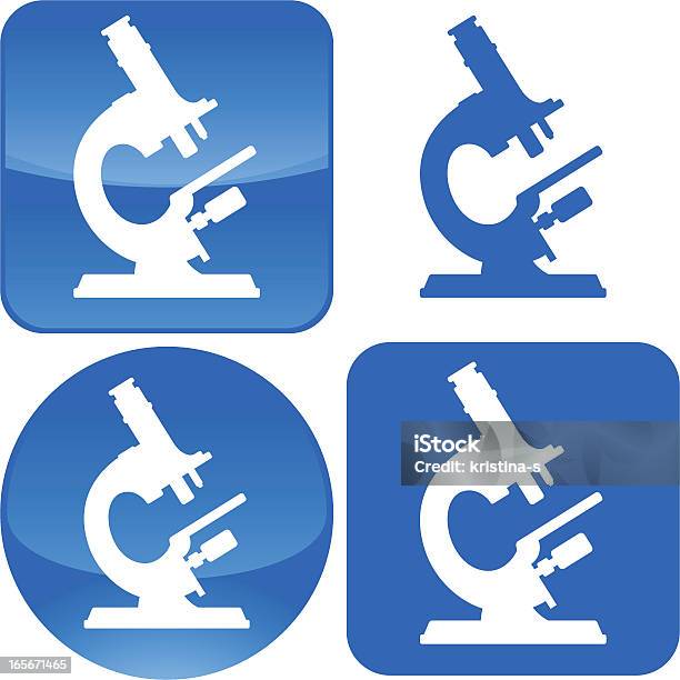 Микроскоп — стоковая векторная графика и другие изображения на тему Без людей - Без людей, Векторная графика, Изолированный предмет