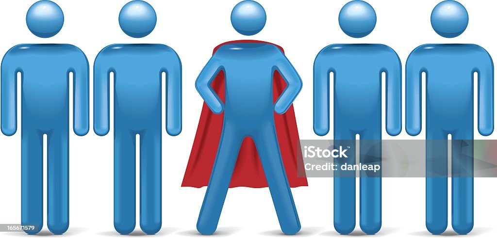 Wyróżnij się Superhero - Grafika wektorowa royalty-free (Biznes)