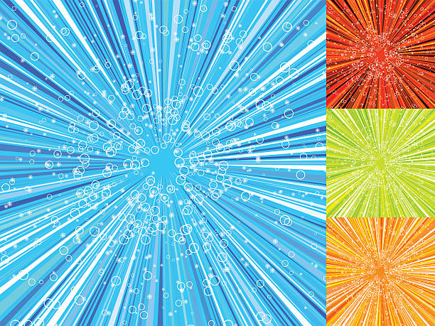 Fireworks vector art illustration
