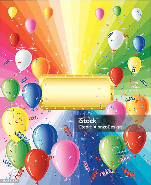 Празднование Баннер — стоковая векторная графика и другие изображения на тему Фоновые изображения - Фоновые изображения, Воздушный шарик, Выпускной вечер