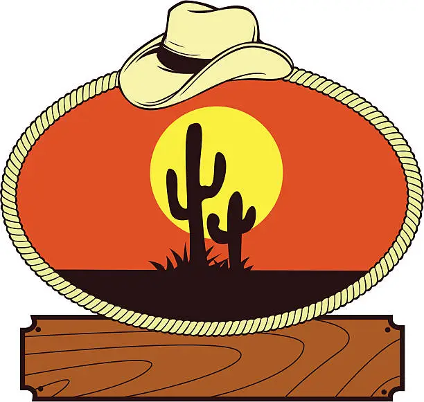 Vector illustration of Western Ranch Label