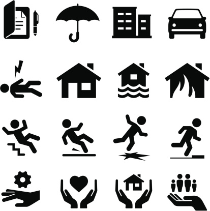 Insurance icon set. Professional icons for your print project or Web site. See more in this series.