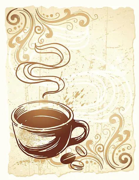 Vector illustration of Coffee Grunge