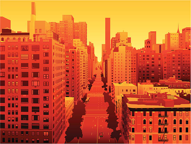 budynków w mieście - new york city stock illustrations