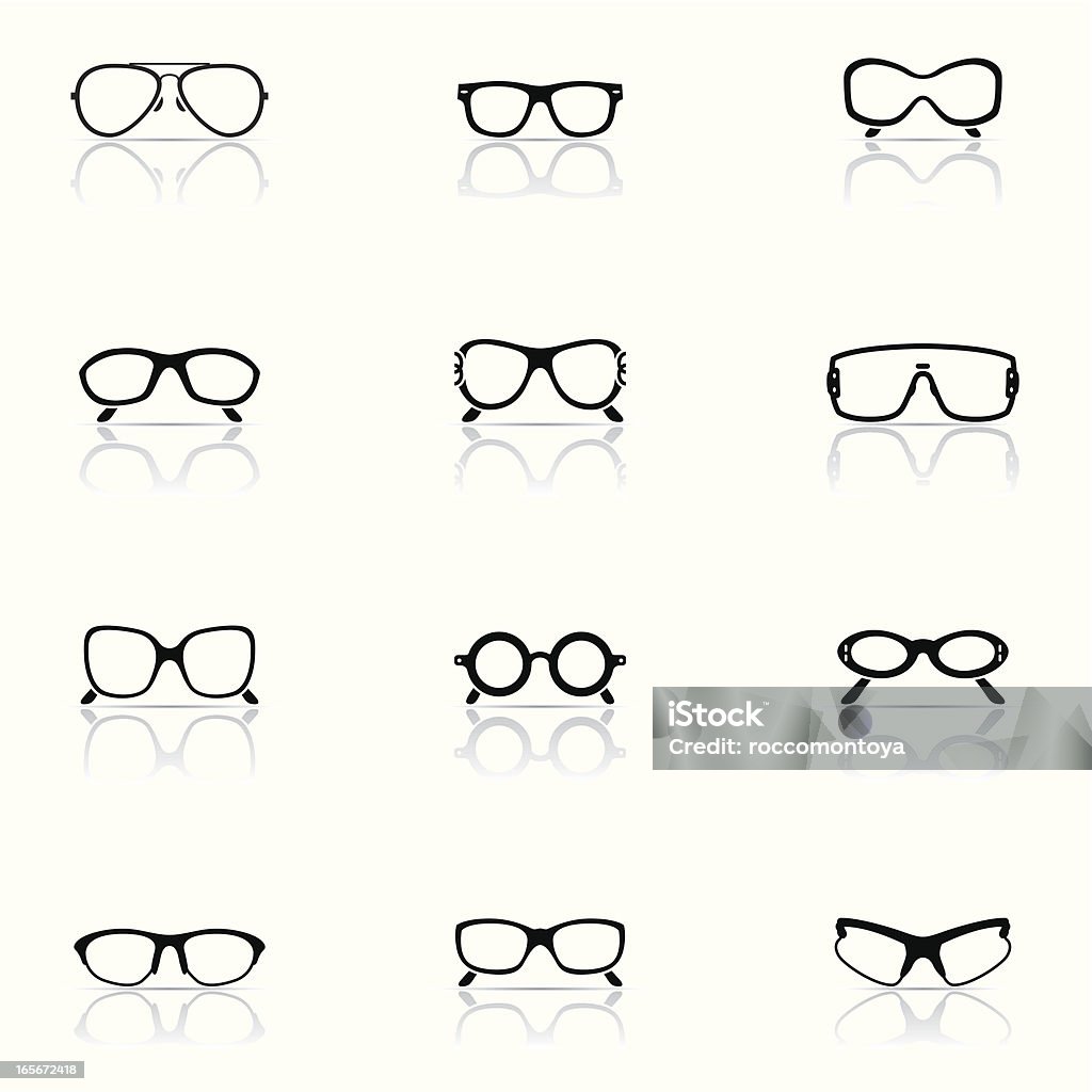 Ensemble d'icônes, lunettes de soleil - clipart vectoriel de Lunettes de soleil libre de droits