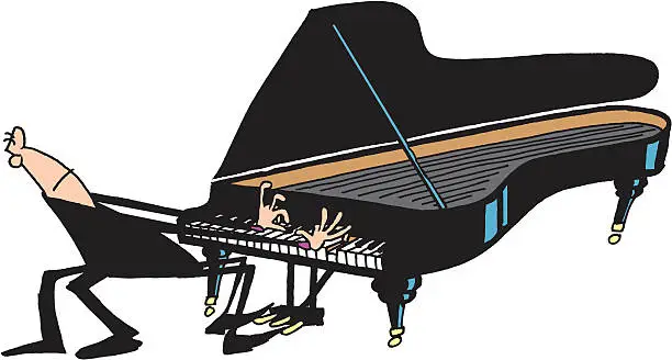 Vector illustration of Pianist