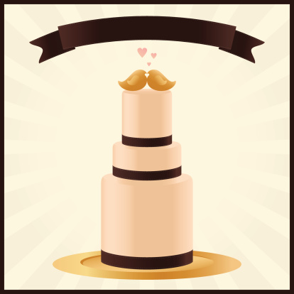Wedding Cake with banner