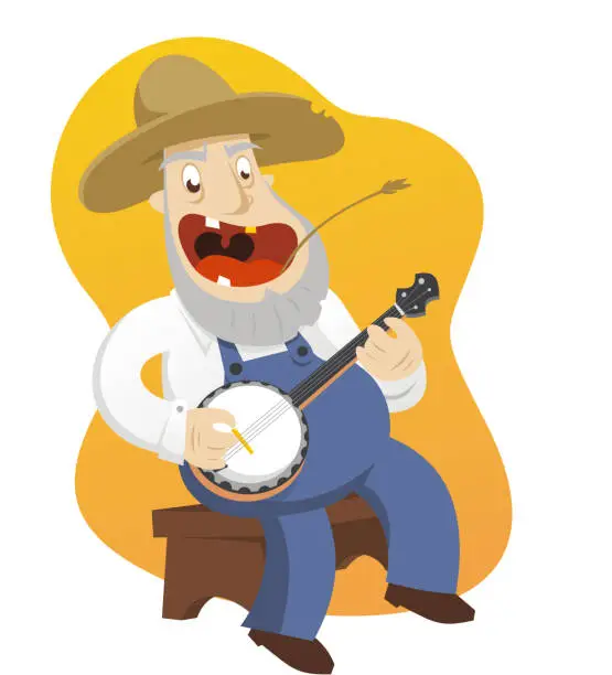 Vector illustration of Banjo Player