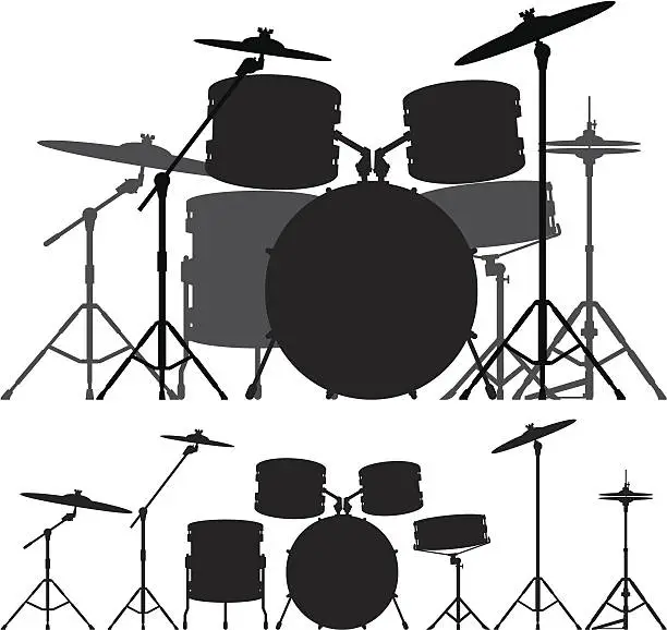 Vector illustration of Drum Kit