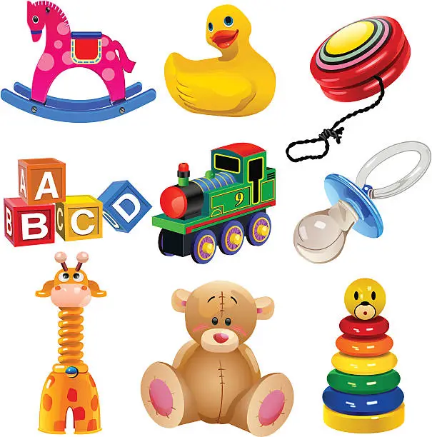 Vector illustration of Toys