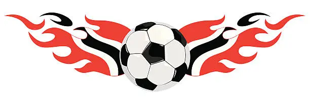 Vector illustration of Trinidad and Tobago Flame Soccer Ball