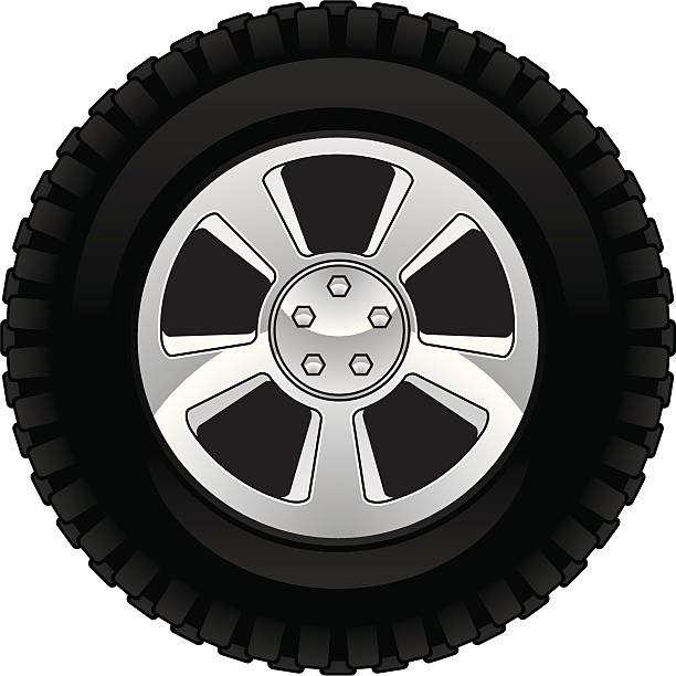 ilustrações de stock, clip art, desenhos animados e ícones de off road pneu - hubcap wheel car chrome