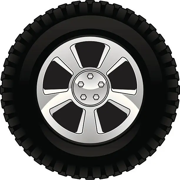 Vector illustration of off road tire