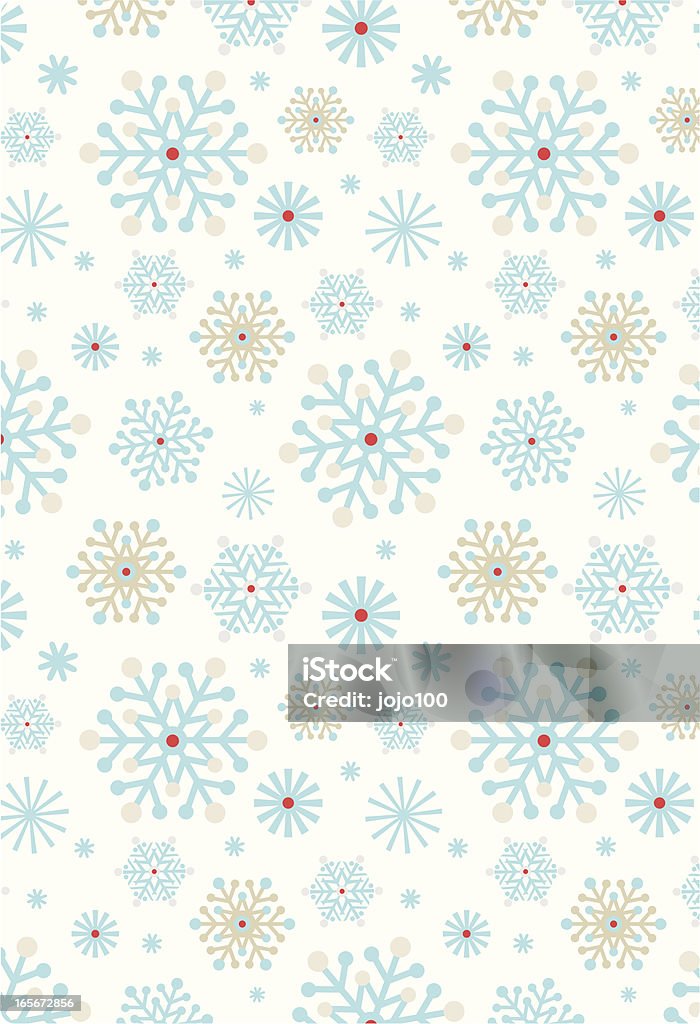 Retro Snowflake do padrão de repetição - Vetor de Abstrato royalty-free