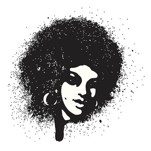 ilustrações, clipart, desenhos animados e ícones de garota de spray - women human hair african descent black