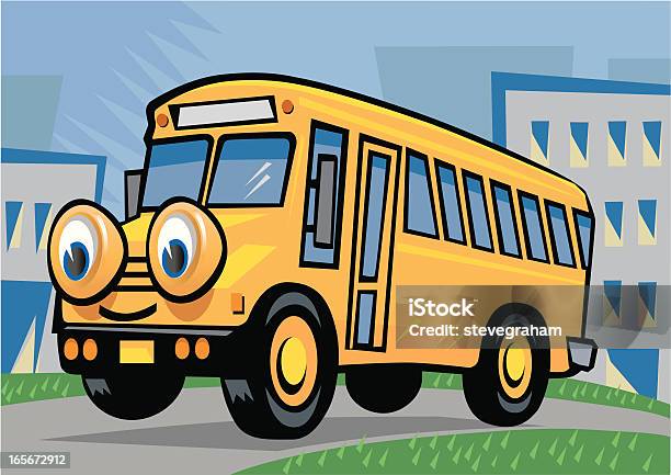 Bus Scolaire Vecteurs libres de droits et plus d'images vectorielles de Bus - Bus, Cartoon, Bus scolaire