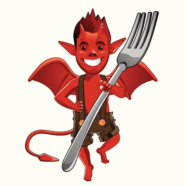 Vector illustration of Devil Boy