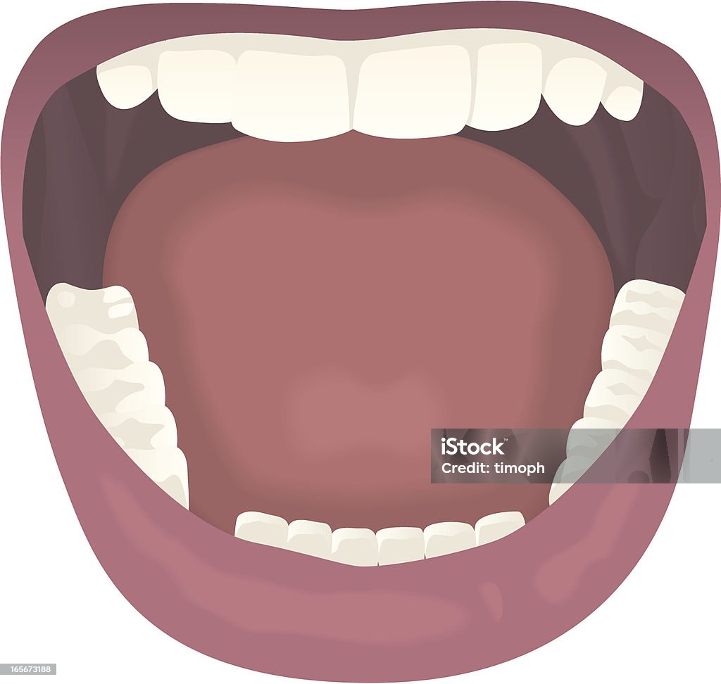 Boca abierta iso - arte vectorial de Abierto libre de derechos