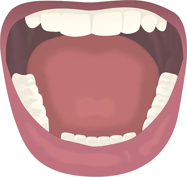 Vector illustration of Open mouth iso