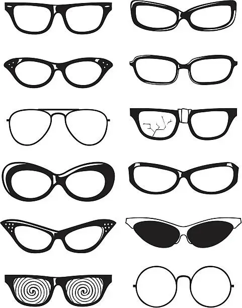 Vector illustration of bw sunglasses