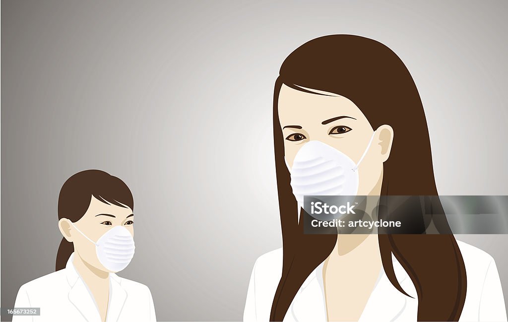 Masque anti-grippe - clipart vectoriel de Adulte libre de droits