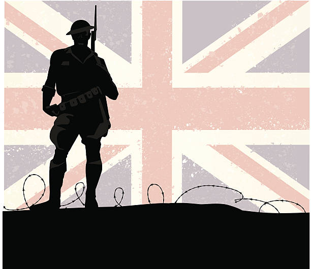 ilustraciones, imágenes clip art, dibujos animados e iconos de stock de british soldado - british flag flag british culture old fashioned