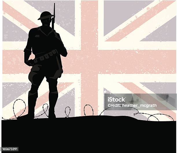 British Soldato - Immagini vettoriali stock e altre immagini di Regno Unito - Regno Unito, Prima Guerra Mondiale, Personale militare