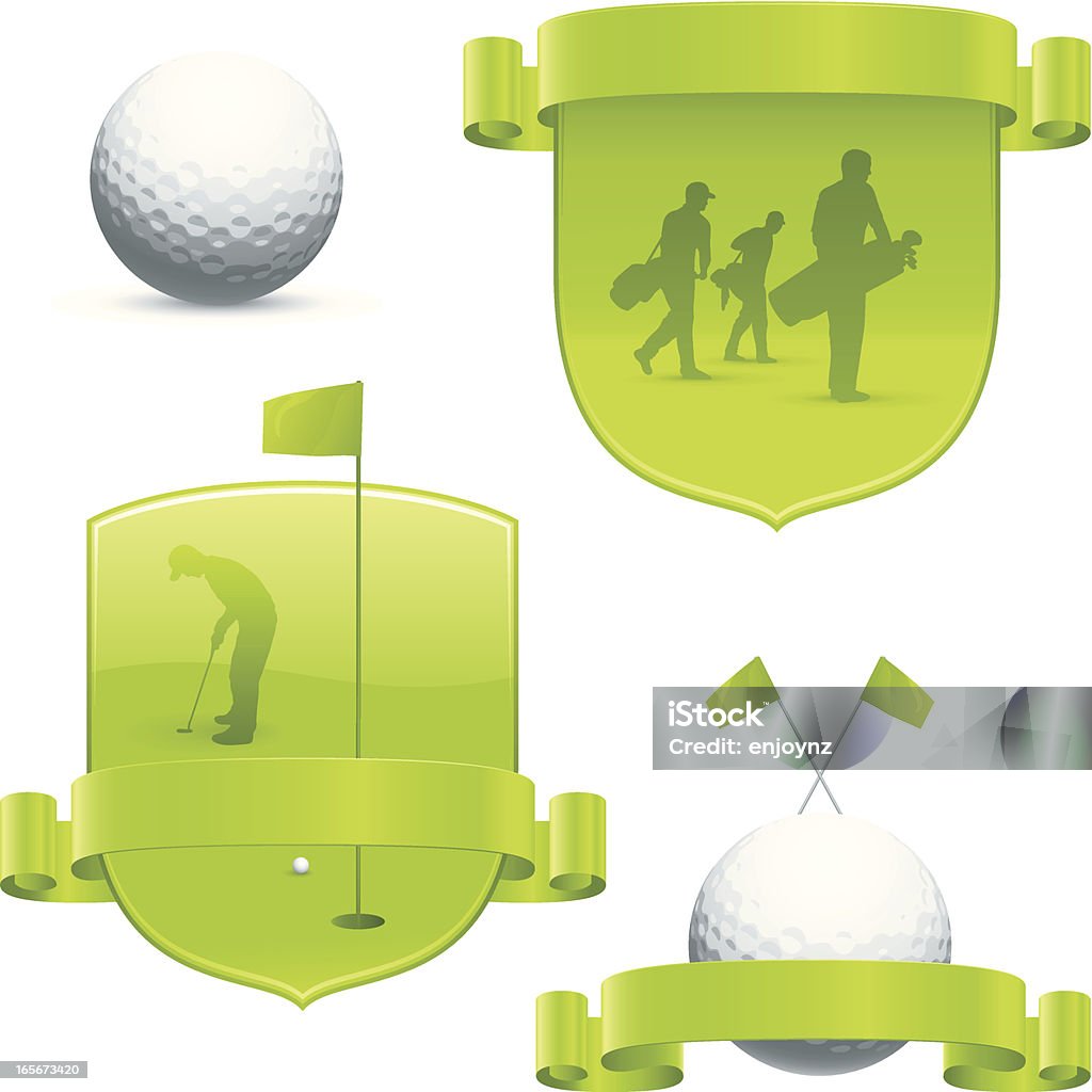 De Golf insignia - arte vectorial de Bandera de Golf libre de derechos