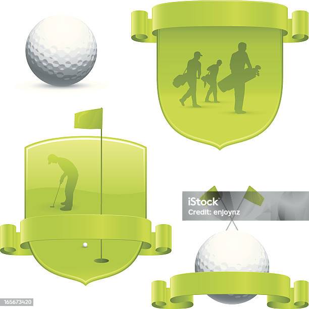 Ilustración de De Golf Insignia y más Vectores Libres de Derechos de Bandera de Golf - Bandera de Golf, Deporte, Diseño - Temas