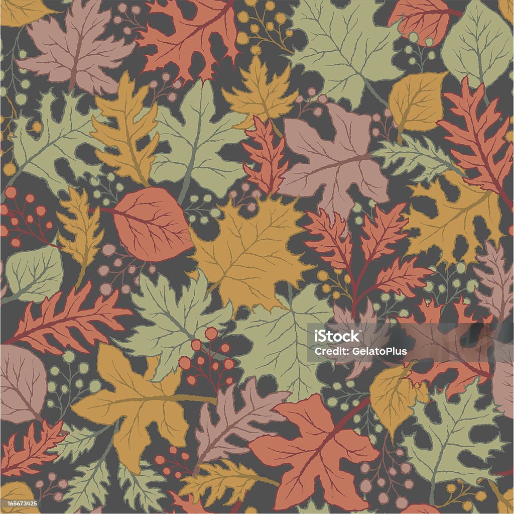 シームレスな秋の葉模様 - かえでの葉のロイヤリティフリーベクトルアート