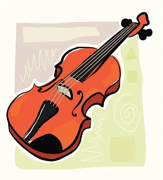 Vector illustration of Sketchy Violin