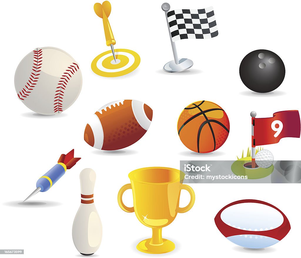 Mat icônes de sport - clipart vectoriel de Activité de loisirs libre de droits