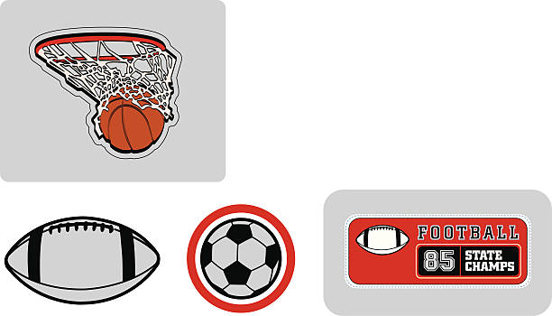 ilustrações de stock, clip art, desenhos animados e ícones de bolas de desporto - cesto de basquetebol ilustrações