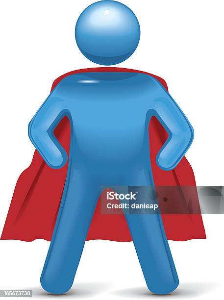 Superman Stickman 20 Stock Illustration - Download Image Now - Icon Symbol, Superhero, Blue