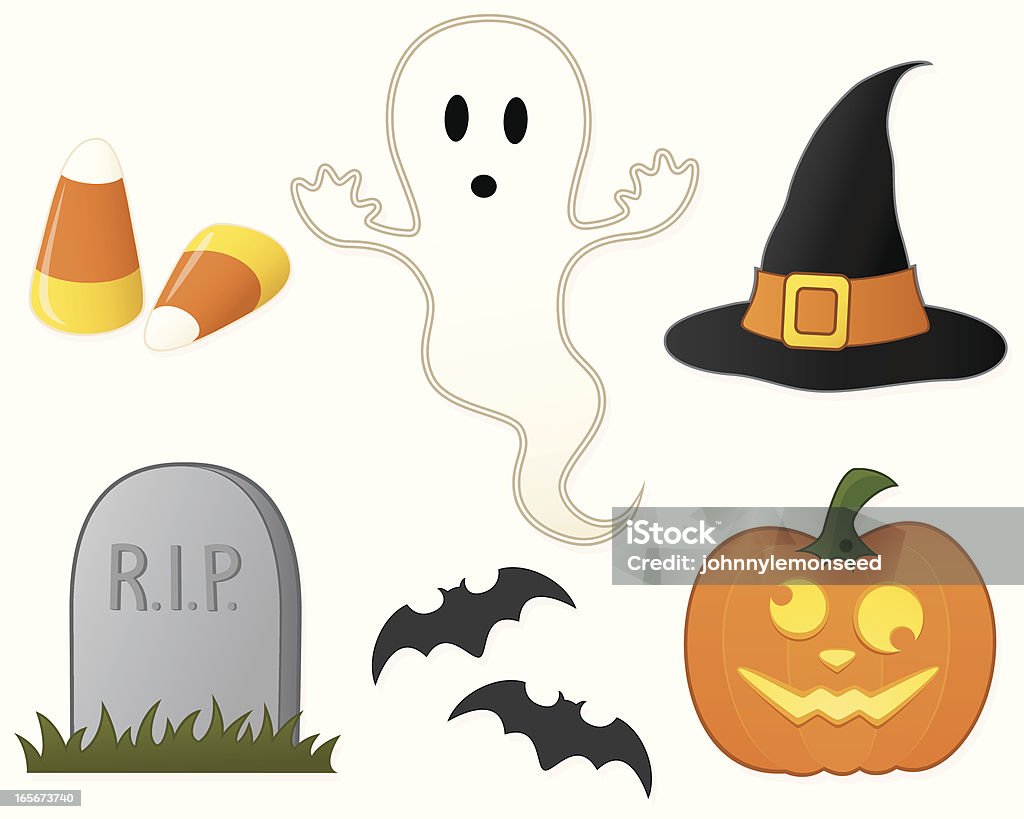 Halloween-Elemente und Symbole - Lizenzfrei Candy Corn Vektorgrafik