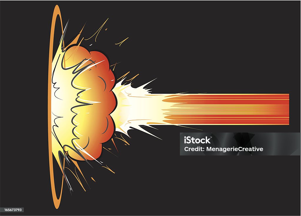 Explosion Side View Drawing Side Explosion Stock Illustration - Download Image Now - Fireball ...