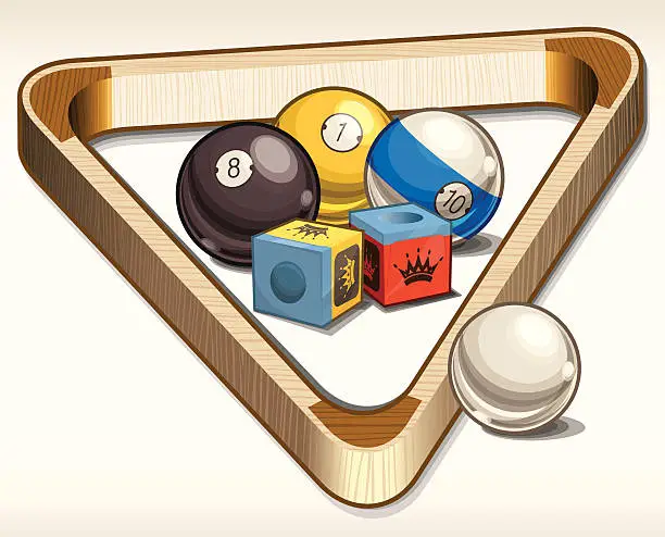 Vector illustration of Billiard Supplies