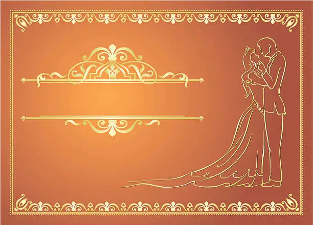 Vector illustration of Wedding Invitation