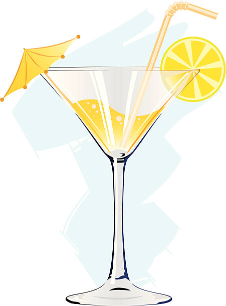 коктейль - drink umbrella illustrations stock illustrations