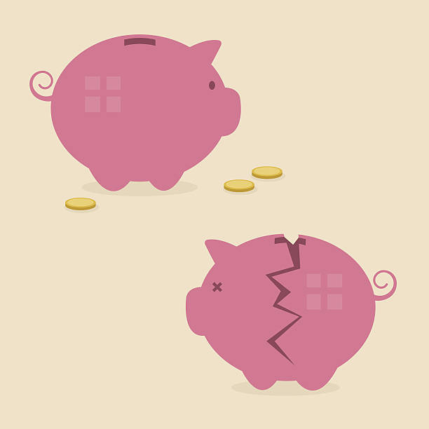 Piggy bancos - ilustração de arte em vetor