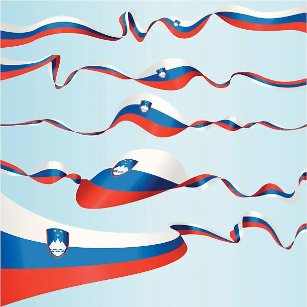 Vector illustration of Slovenian Banners