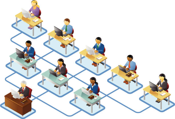 Las personas de negocios gráfico de la organización - ilustración de arte vectorial