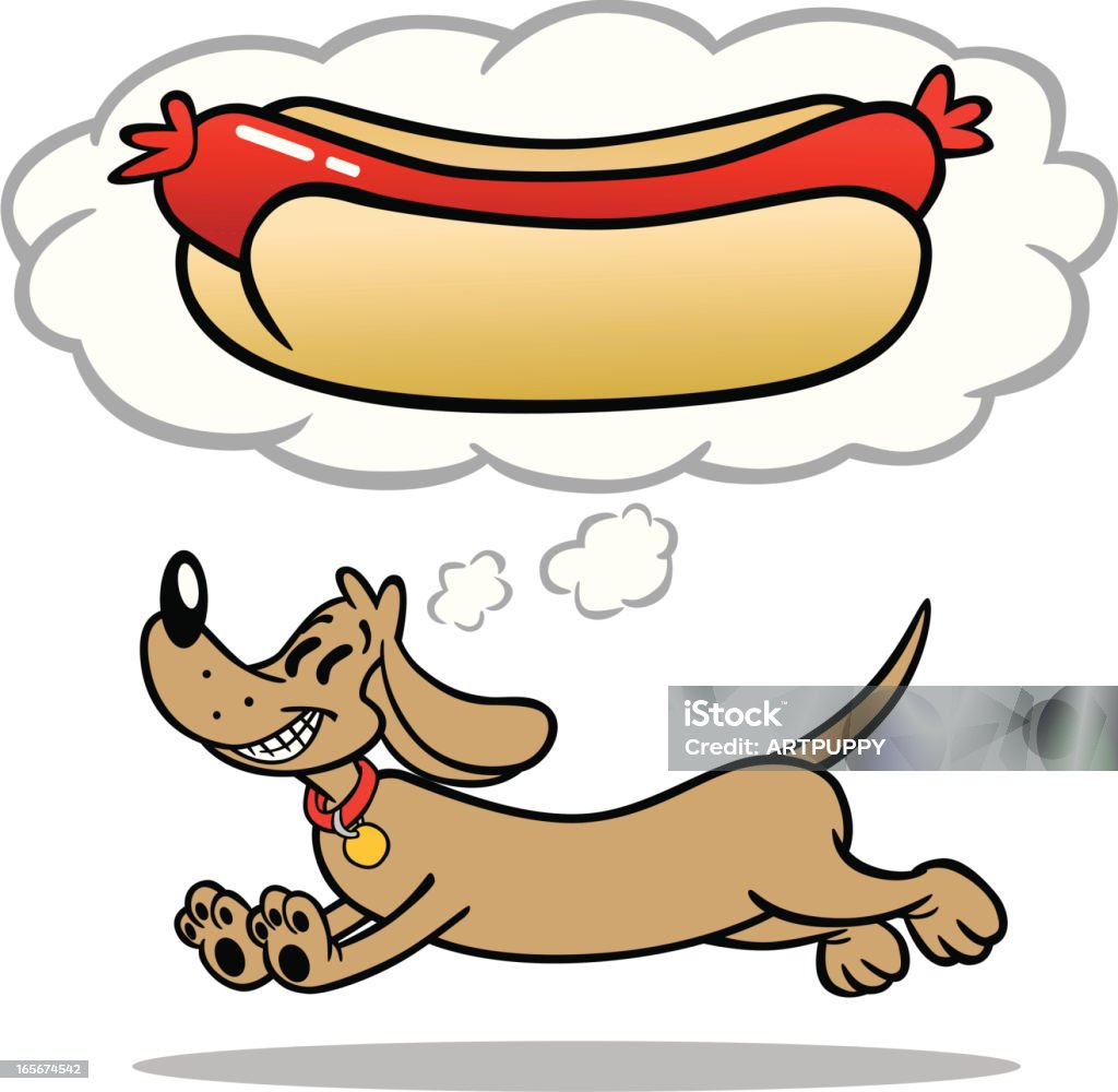 Dessin animé de Hot Dog - clipart vectoriel de Hot dog libre de droits