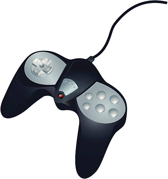 ilustrações de stock, clip art, desenhos animados e ícones de consola de jogos - gamepad joystick keypad white background