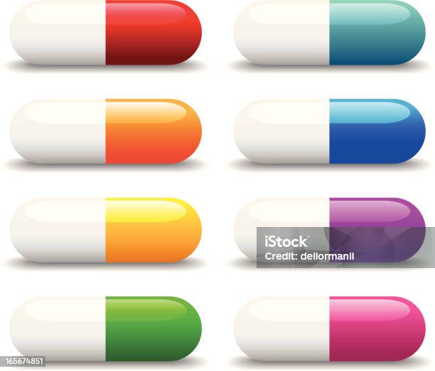 Ilustración de Colorido Pastillas y más Vectores Libres de Derechos de Asistencia sanitaria y medicina - Asistencia sanitaria y medicina, Colores, Colorido