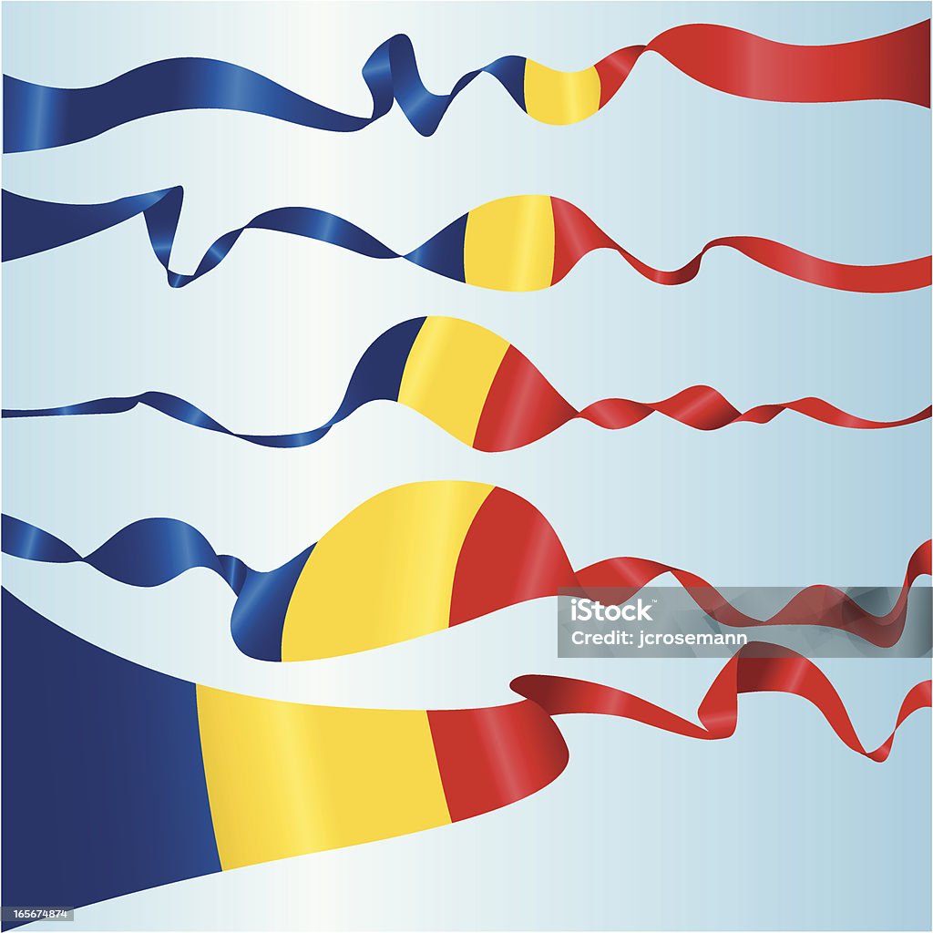 Rumano Banners - arte vectorial de Bandera de Rumania libre de derechos