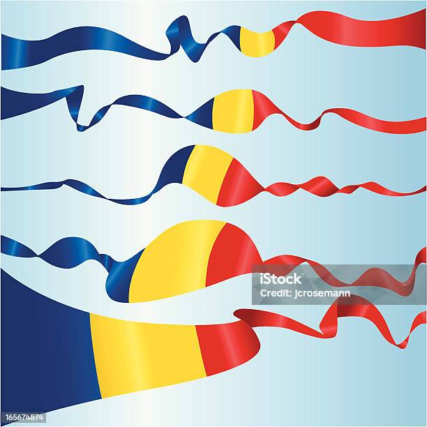 Ilustración de Rumano Banners y más Vectores Libres de Derechos de Bandera de Rumania - Bandera de Rumania, Vector, Amarillo - Color