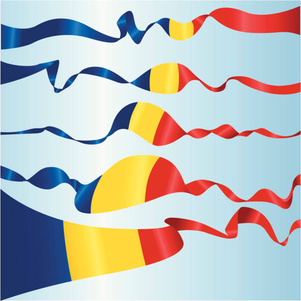 illustrazioni stock, clip art, cartoni animati e icone di tendenza di rumeno banner - romania romanian culture romanian flag flag