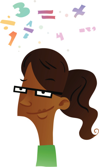 Math Lady Stock Illustration - Download Image Now - Adult, African ...